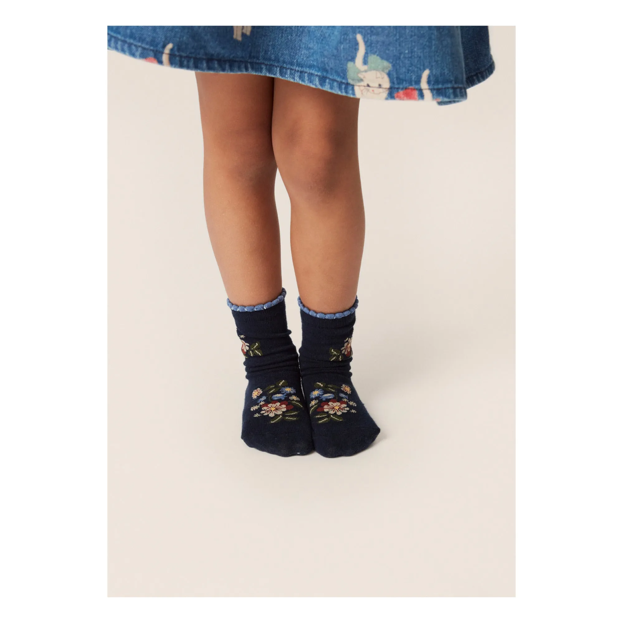2 pack lapis socks - cat/flower