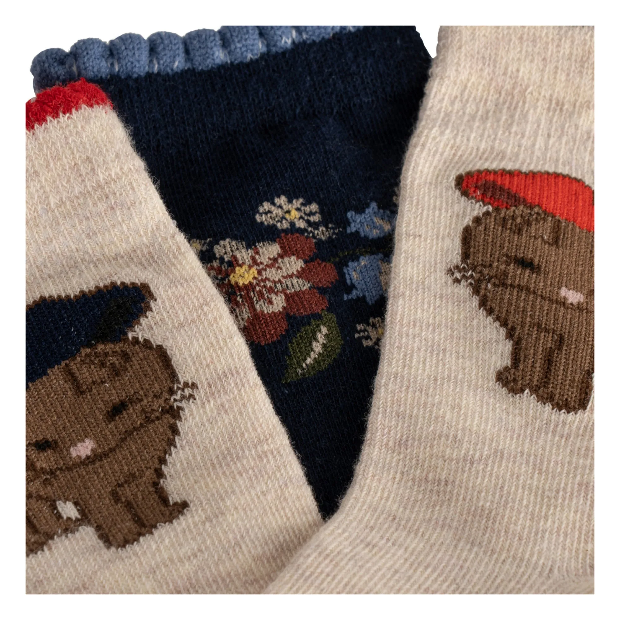 2 pack lapis socks - cat/flower