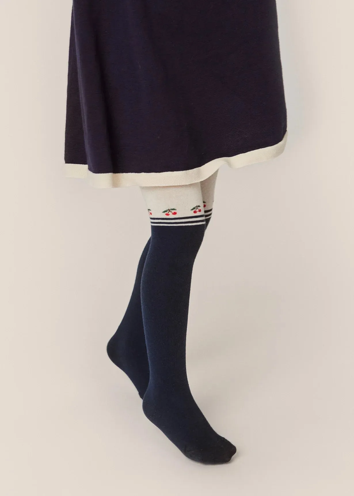 2 pack lapis tights - cherry/cat