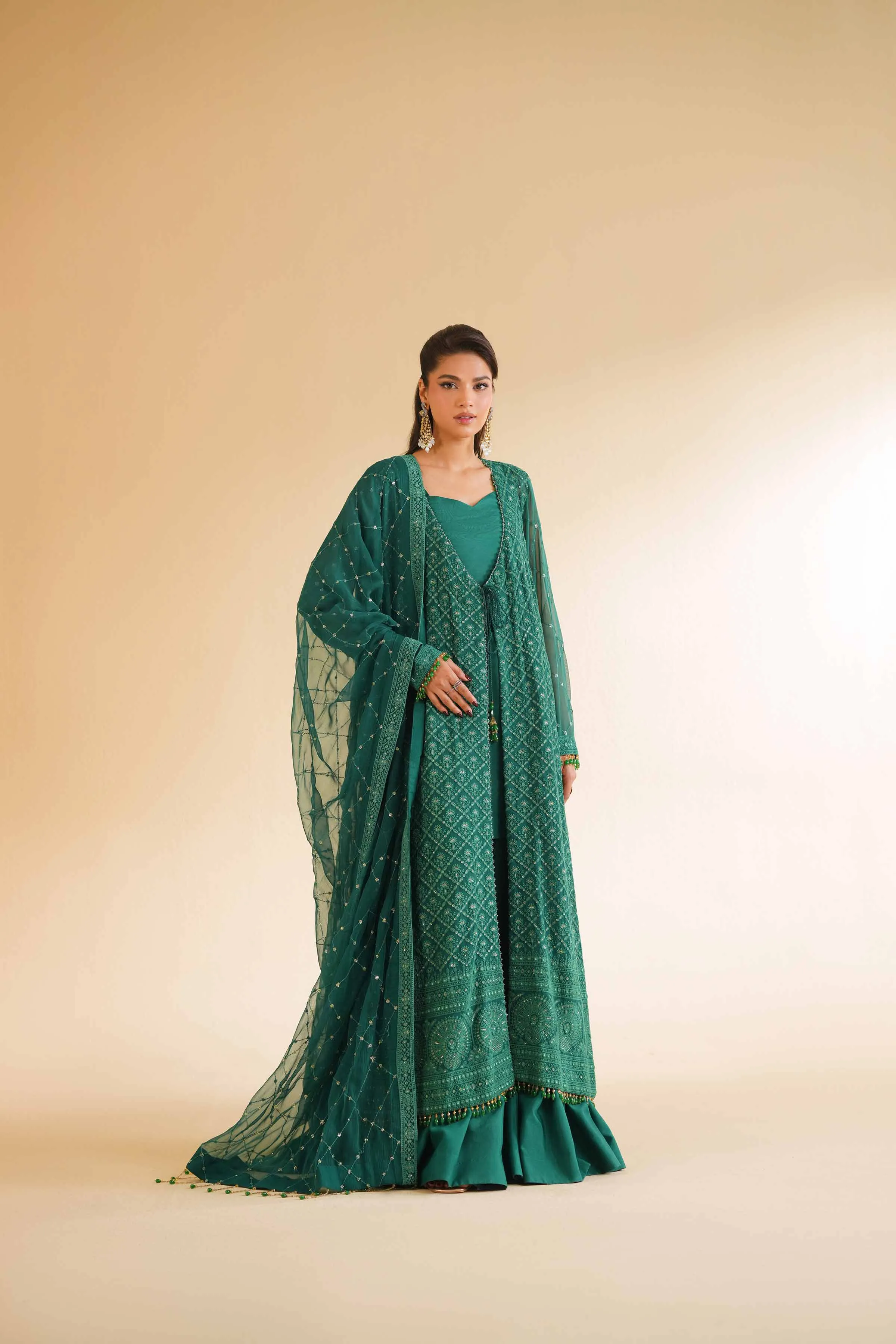 3 Piece - Dyed Embroidered Suit - 42501506
