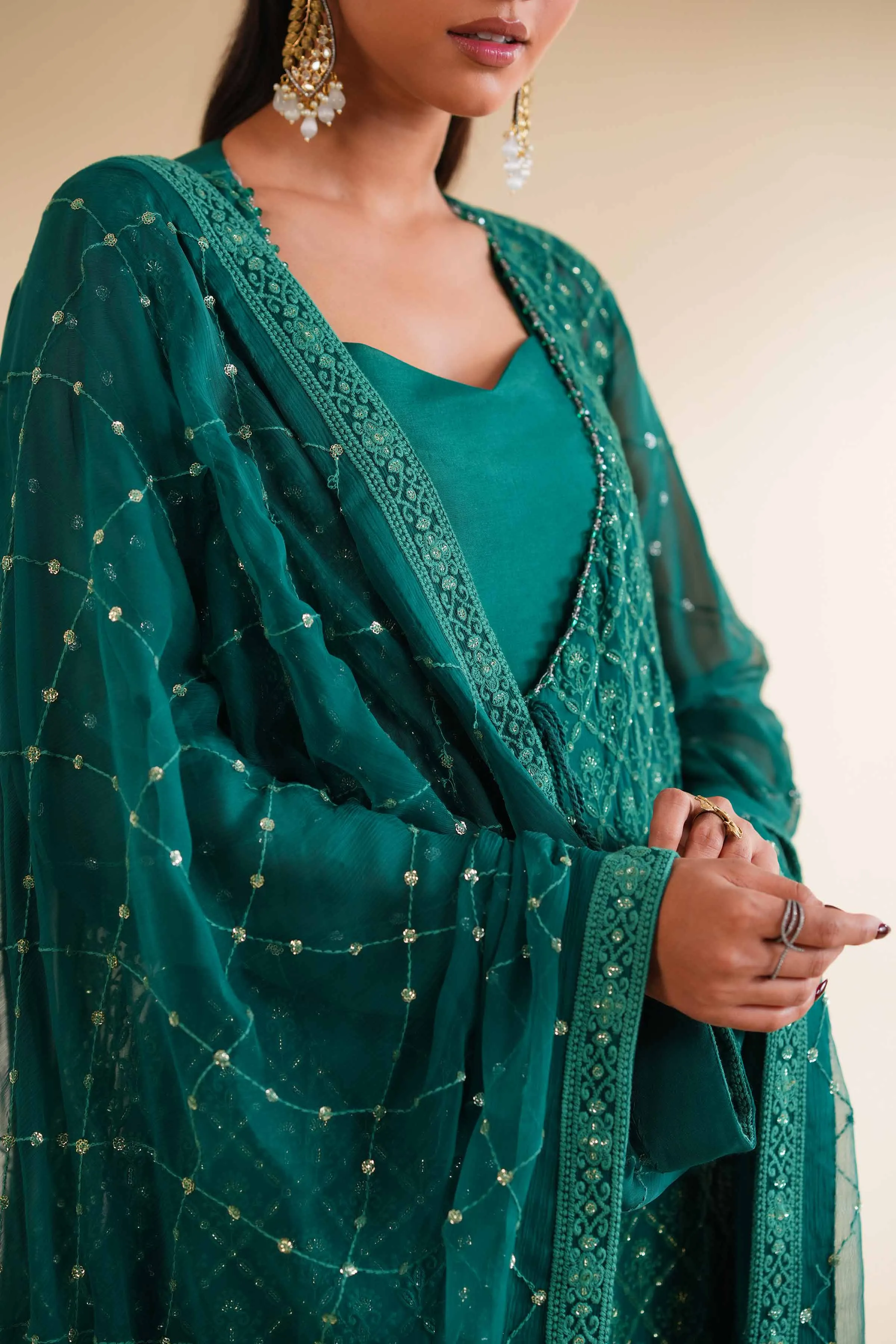 3 Piece - Dyed Embroidered Suit - 42501506