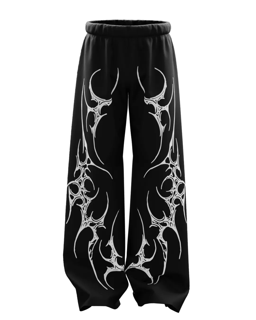 Black Scar Unisex Straight Baggy Pants