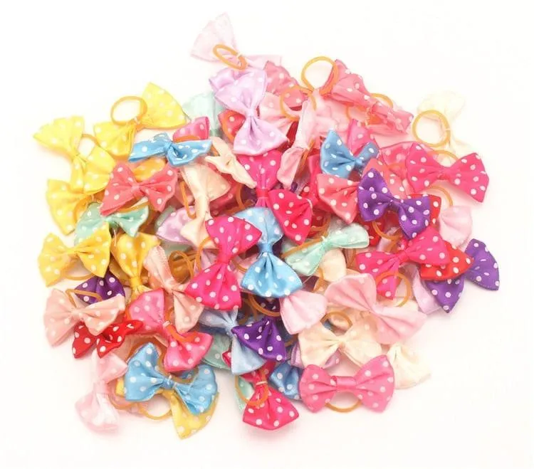 Colorful Small Hair Bows Set for Cat and Dog