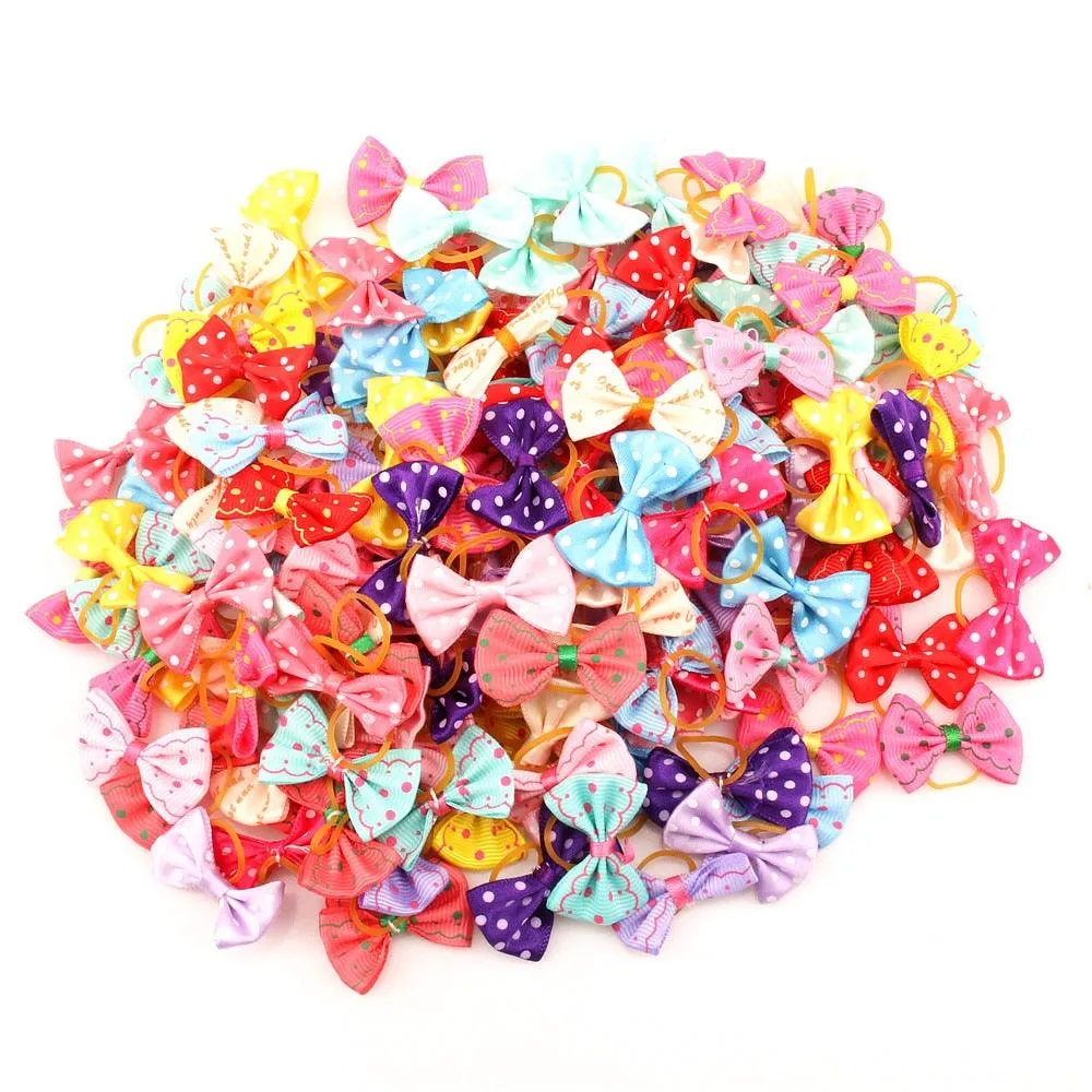 Colorful Small Hair Bows Set for Cat and Dog