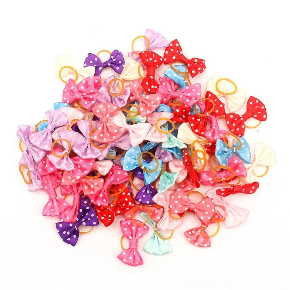 Colorful Small Hair Bows Set for Cat and Dog