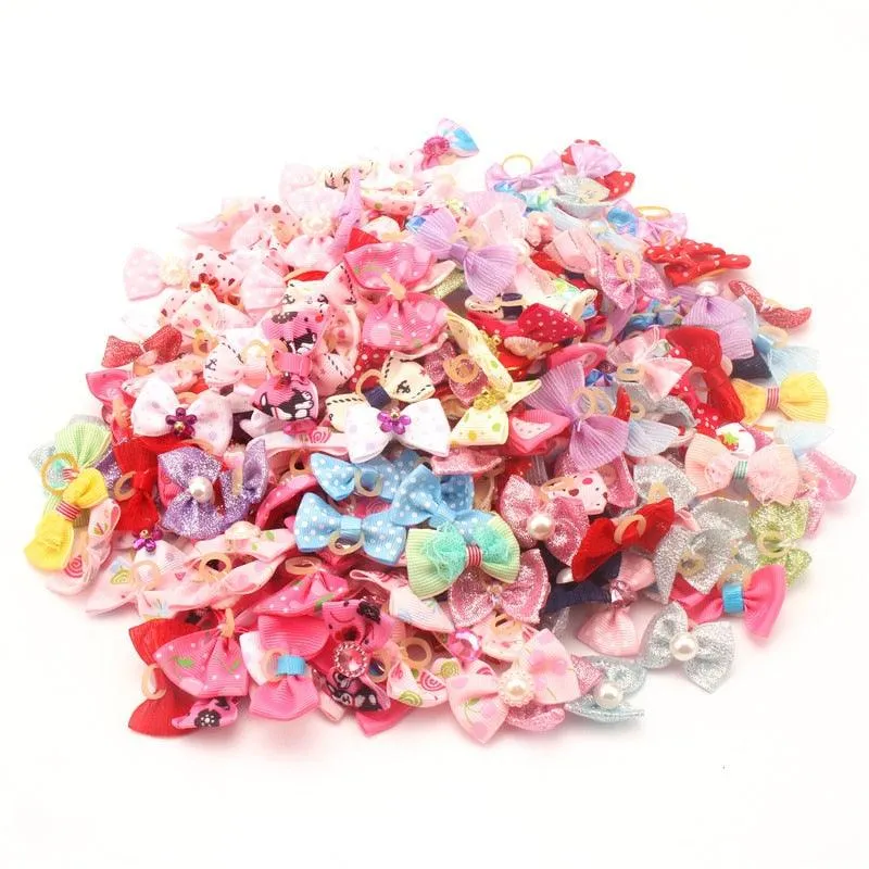 Colorful Small Hair Bows Set for Cat and Dog