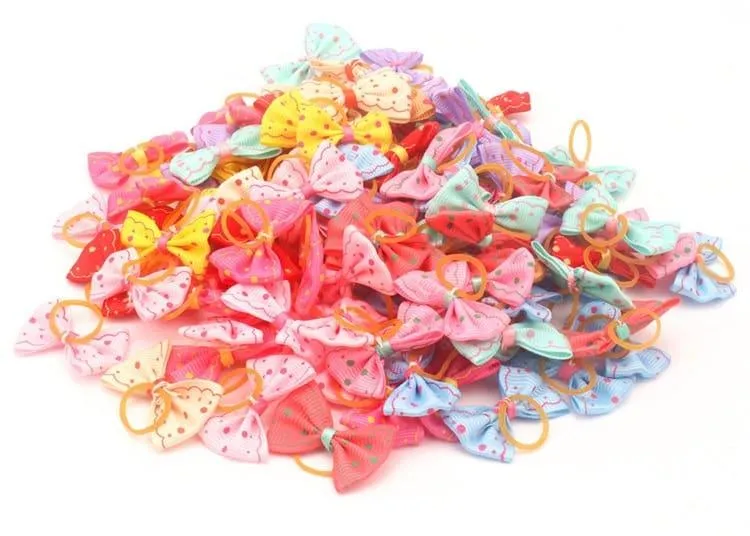 Colorful Small Hair Bows Set for Cat and Dog