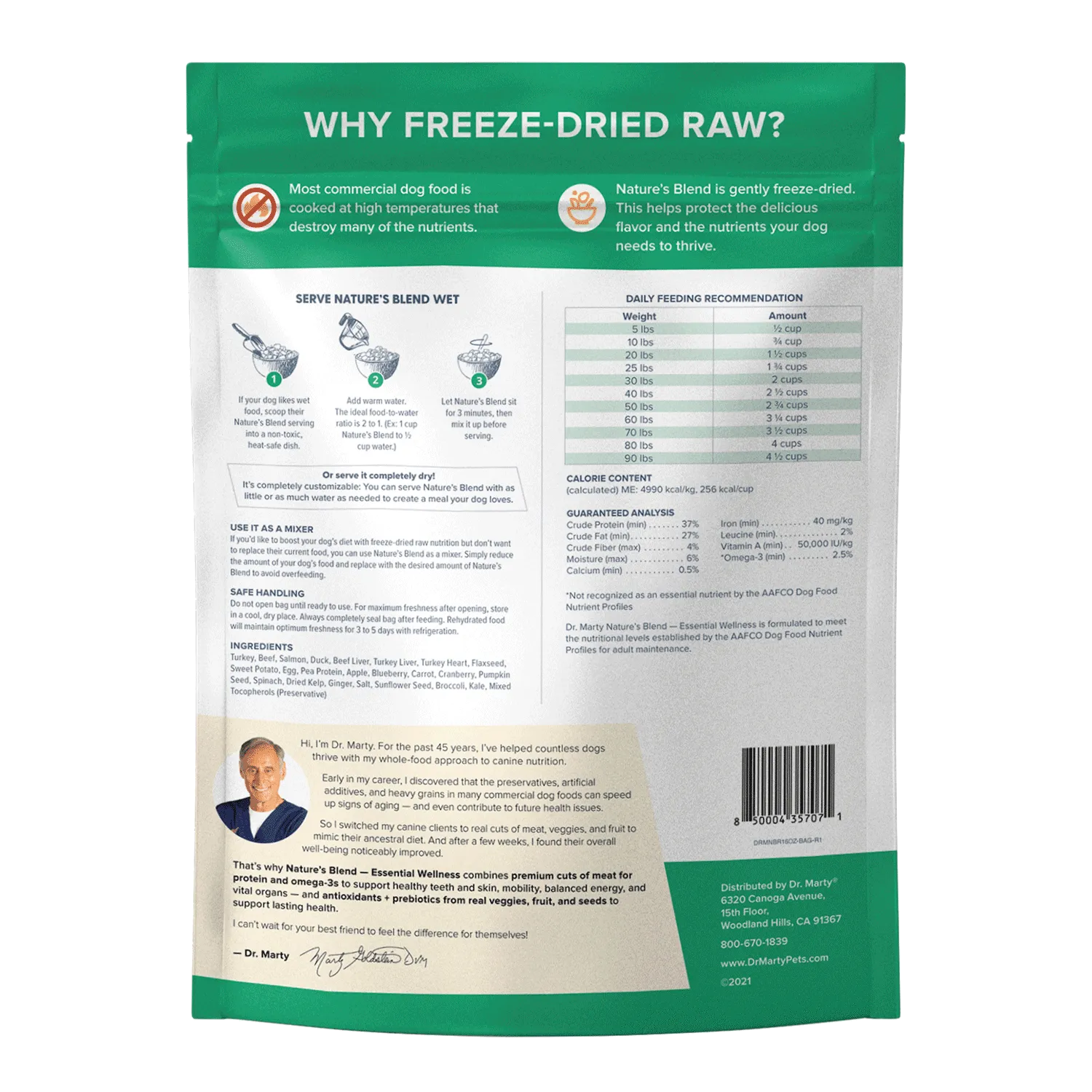 Dr. Marty Nature’s Blend Essential Wellness Premium Freeze-Dried Raw Dog Food