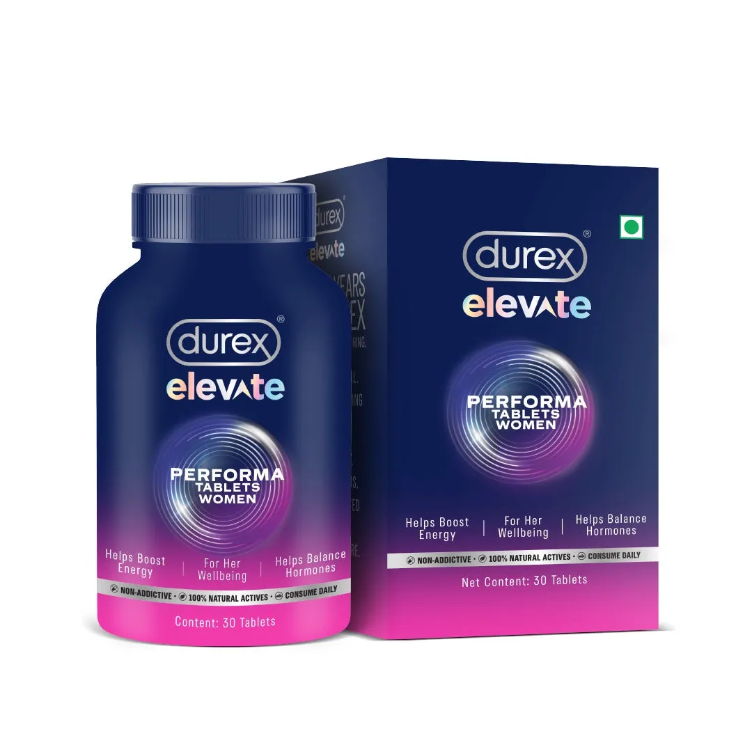 Durex One For All Combo Pack  Mutual Climax Condoms   Elevate Performa Capsules   Elevate Performa Tablets