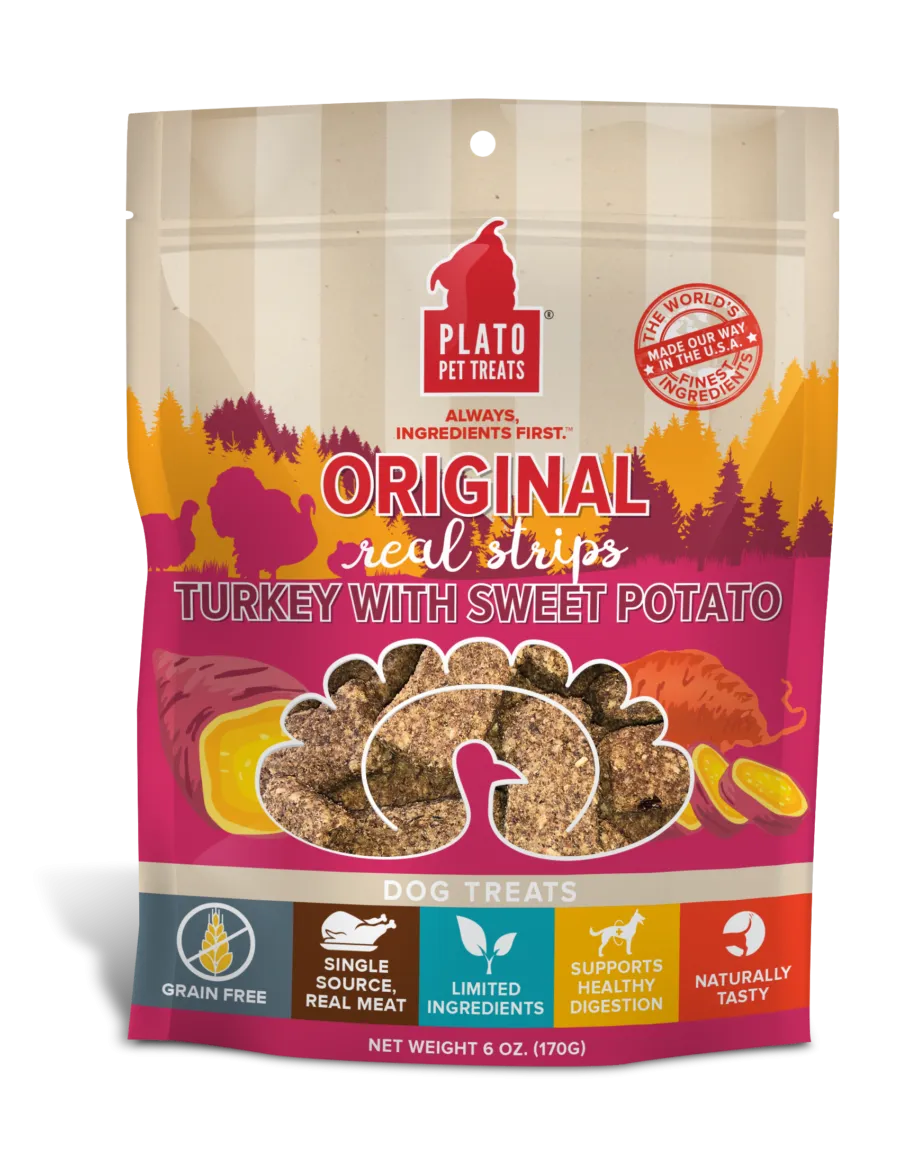 Plato Original Real Strips Turkey & Sweet Potato Treats