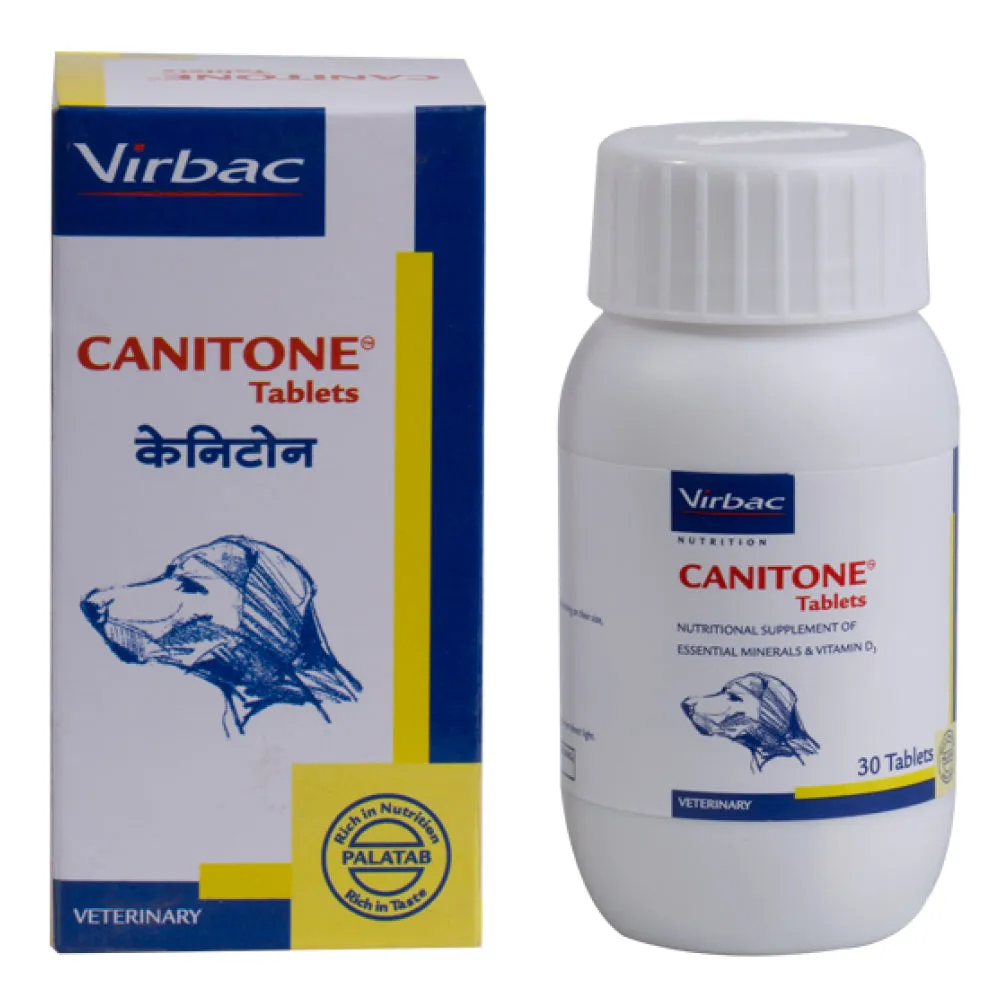 Virbac Canitone Tablets (30 tablets) and Nutrich Tablets (30 Tablets) for Dogs & Cats Combo